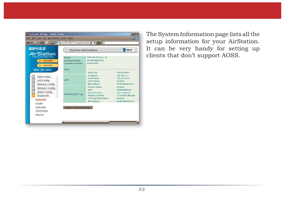 System information | Buffalo Technology WZR-G300N User Manual | Page 53 / 89