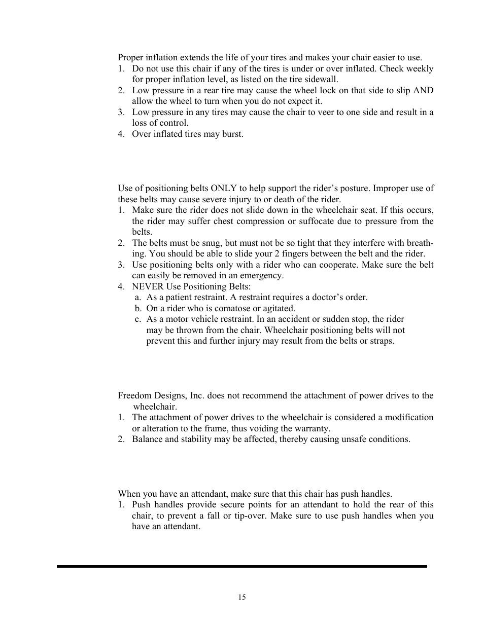 Freedom designs, inc | Freedom Designs Freedom SP3 User Manual | Page 17 / 48