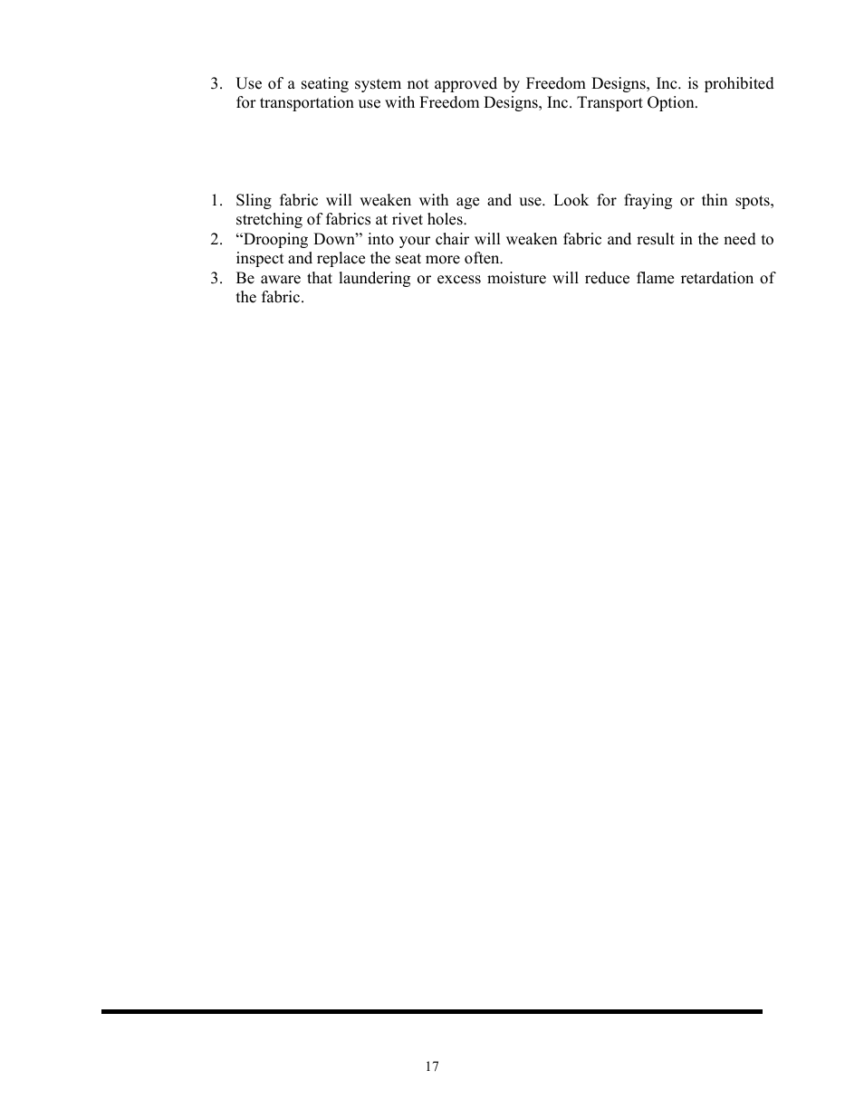Freedom designs, inc | Freedom Designs Freedom SP3 User Manual | Page 19 / 48