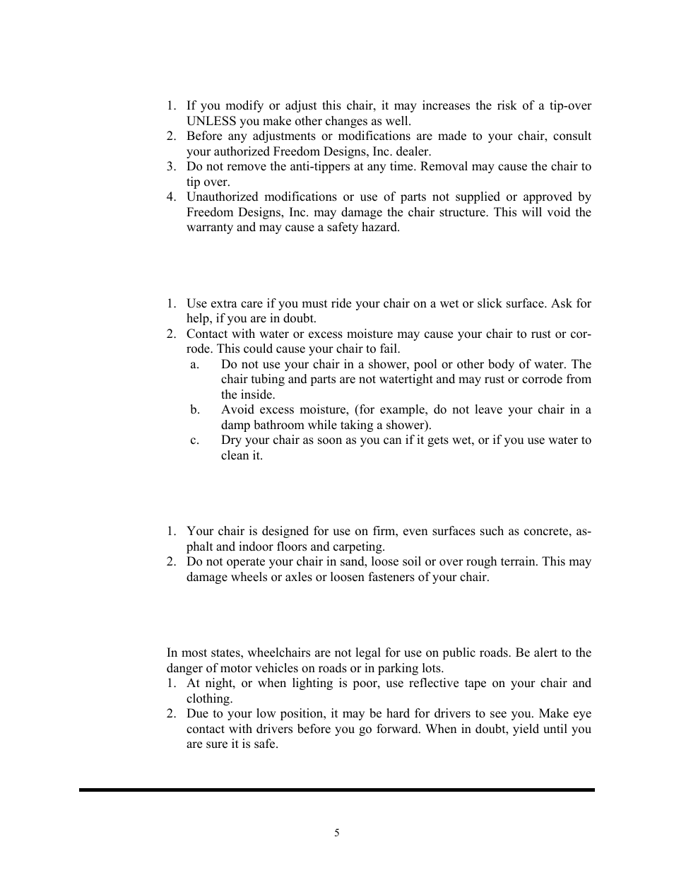 Freedom designs, inc | Freedom Designs Freedom SP3 User Manual | Page 7 / 48