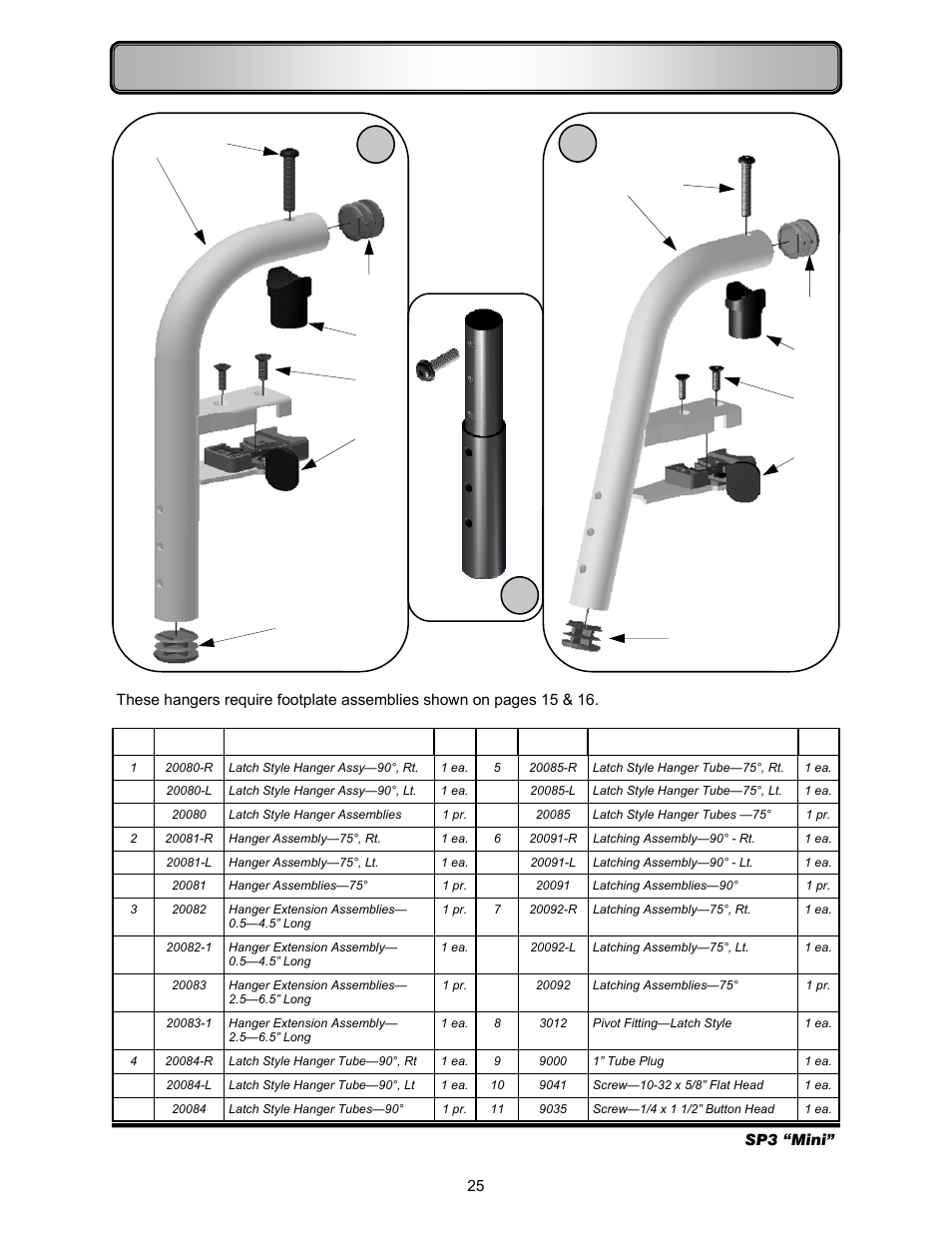 Hangers—latch style | Freedom Designs Freedom SP3 Mini User Manual | Page 27 / 40