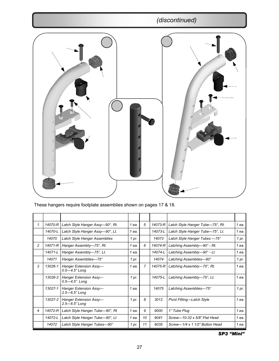 Hangers—latch style (discontinued) | Freedom Designs Freedom SP3 Mini User Manual | Page 29 / 40