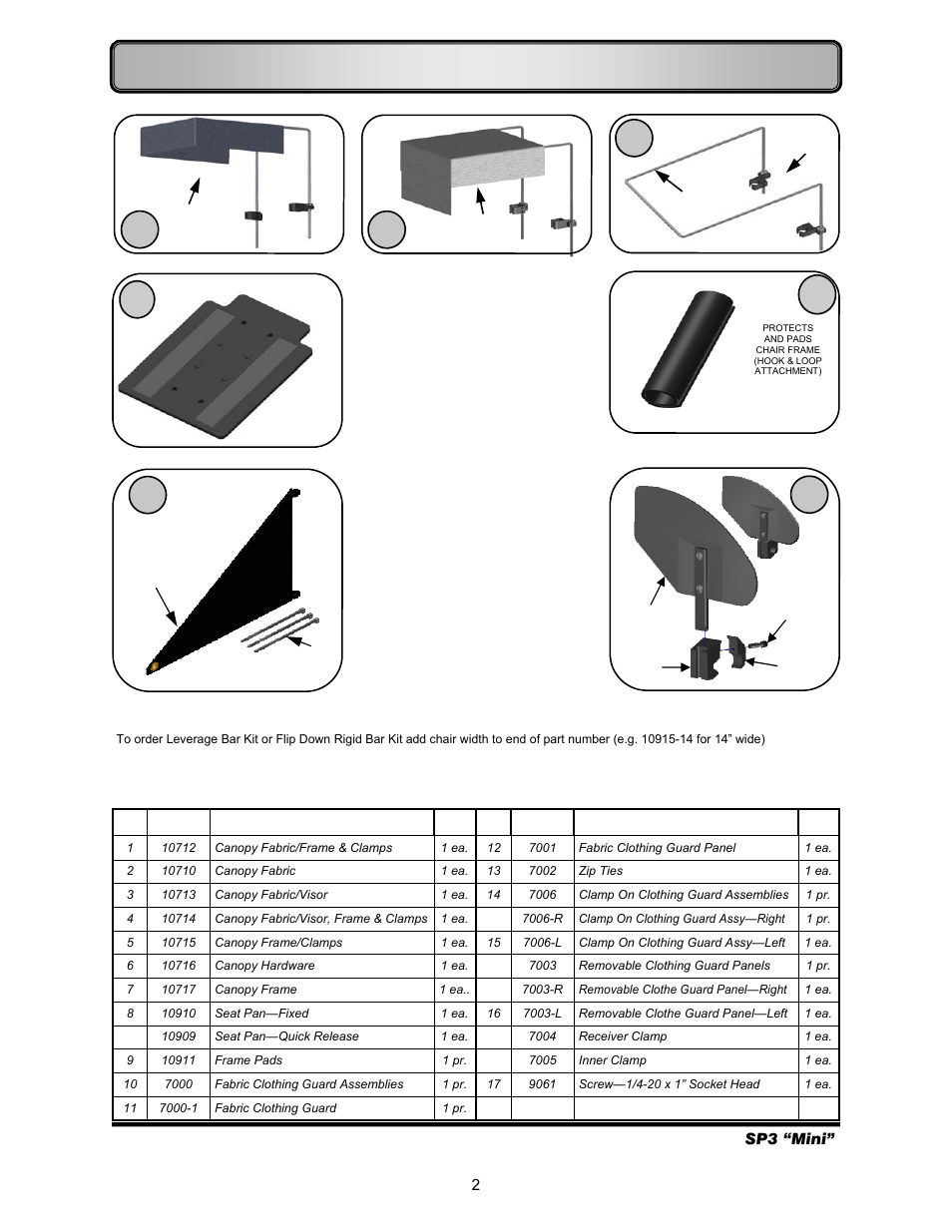 Accessories | Freedom Designs Freedom SP3 Mini User Manual | Page 4 / 40