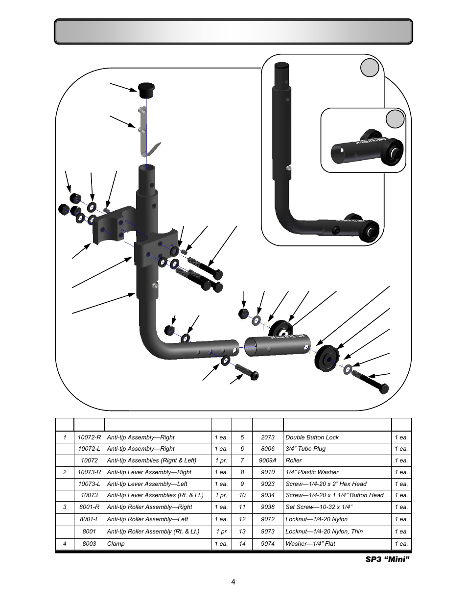 Anti-tips—swing away | Freedom Designs Freedom SP3 Mini User Manual | Page 6 / 40