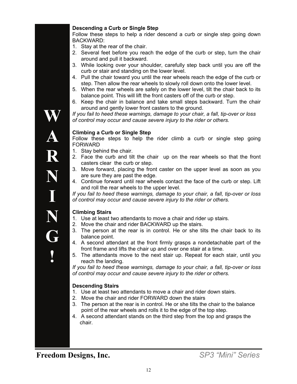 Freedom Designs Freedom SP3 Mini User Manual | Page 14 / 48