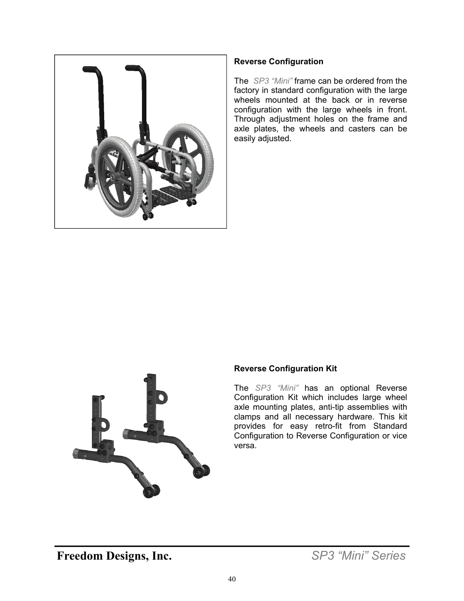 Freedom designs, inc. sp3 “mini” series | Freedom Designs Freedom SP3 Mini User Manual | Page 42 / 48