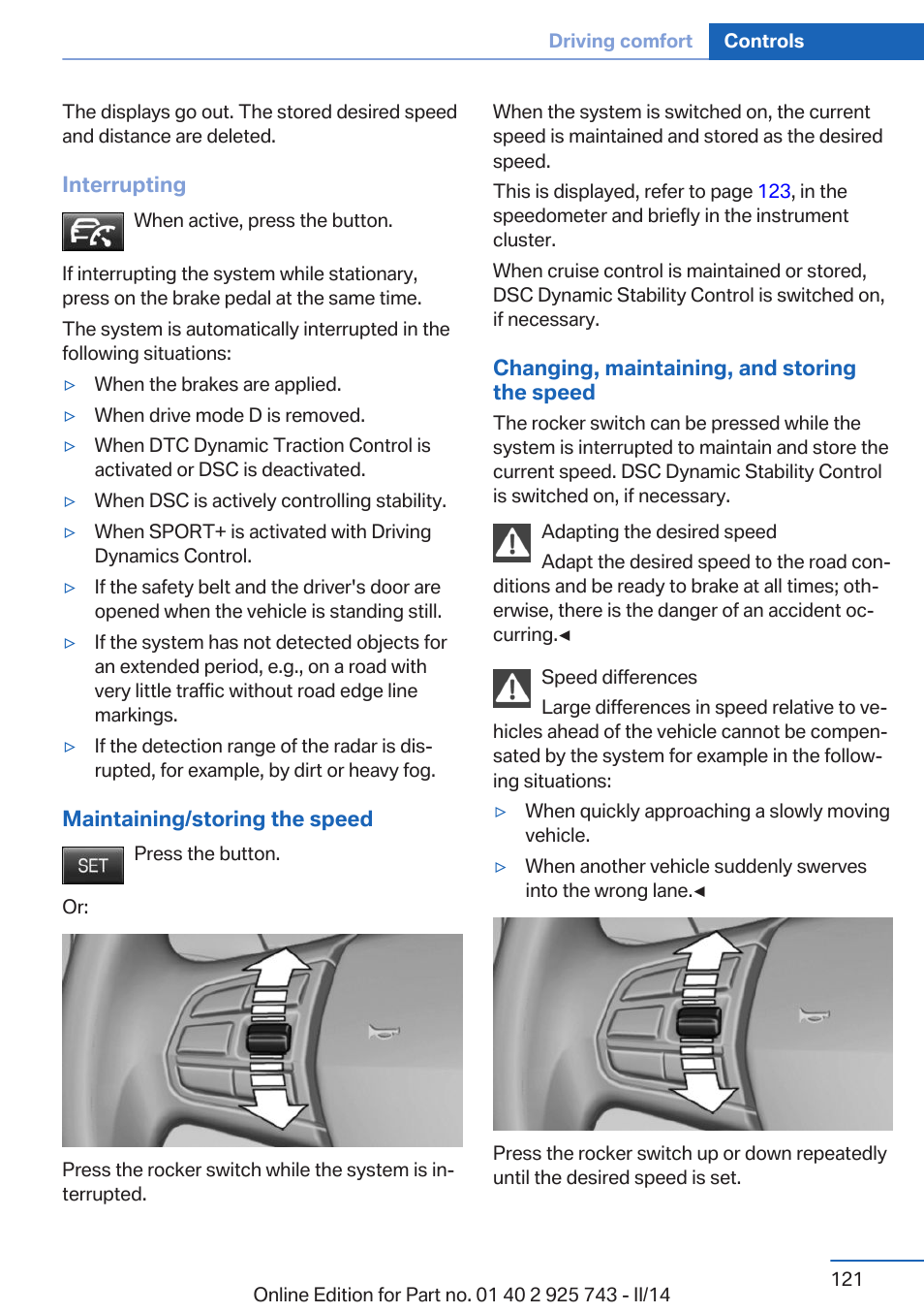 BMW 335i xDrive Sedan 2014 User Manual | Page 121 / 242