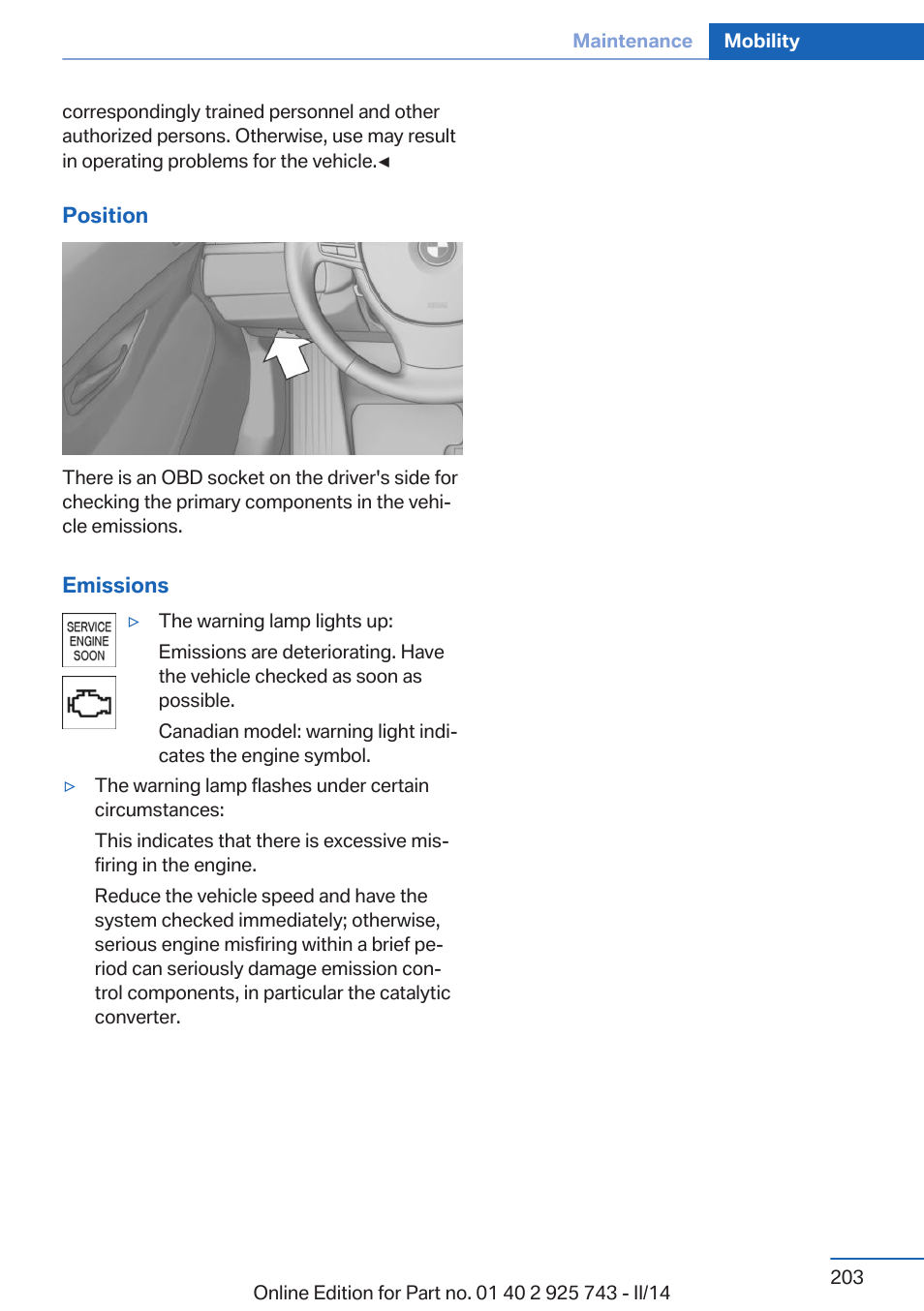 BMW 335i xDrive Sedan 2014 User Manual | Page 203 / 242