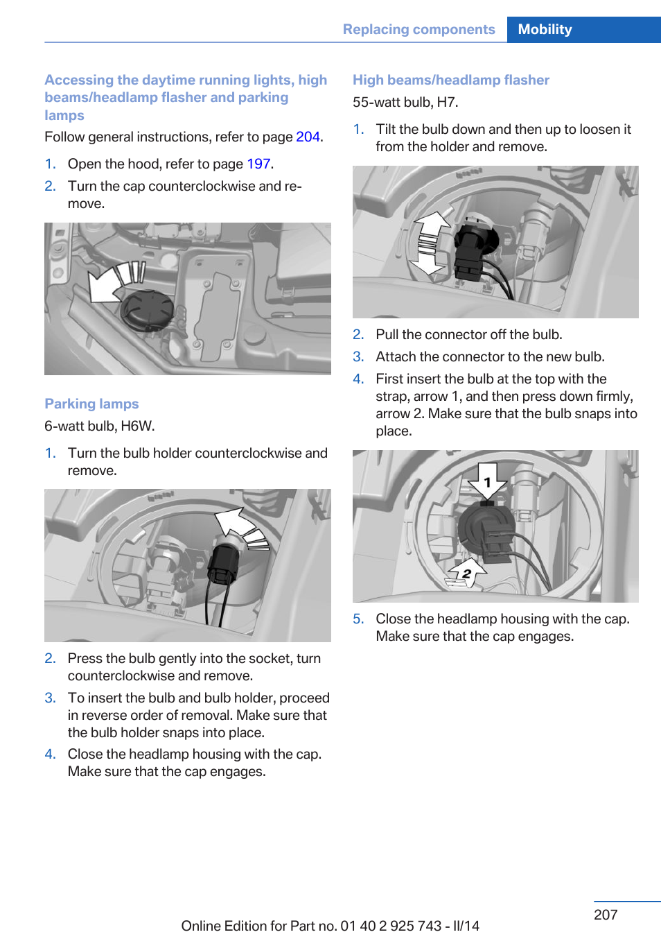 BMW 335i xDrive Sedan 2014 User Manual | Page 207 / 242