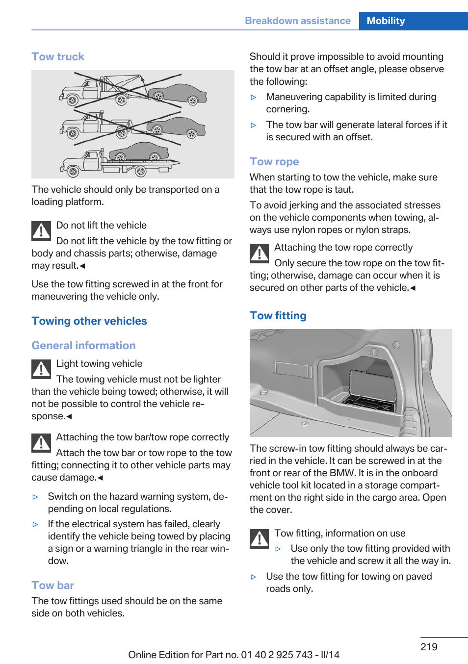 BMW 335i xDrive Sedan 2014 User Manual | Page 219 / 242