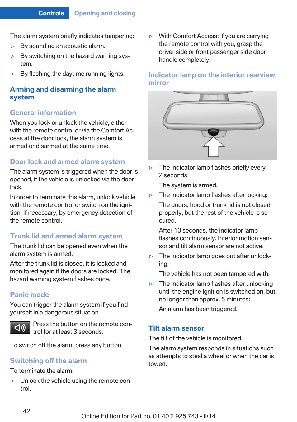 BMW 335i xDrive Sedan 2014 User Manual | Page 42 / 242