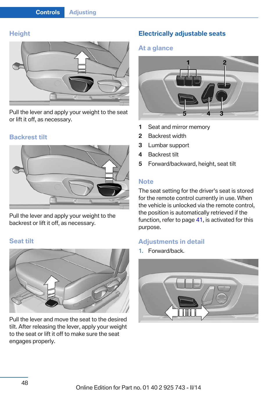 BMW 335i xDrive Sedan 2014 User Manual | Page 48 / 242