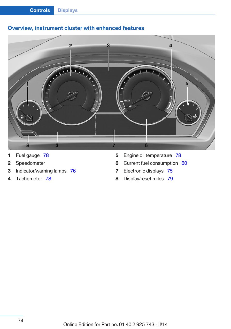 BMW 335i xDrive Sedan 2014 User Manual | Page 74 / 242