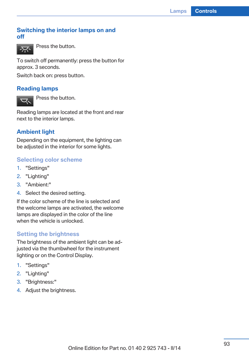 BMW 335i xDrive Sedan 2014 User Manual | Page 93 / 242