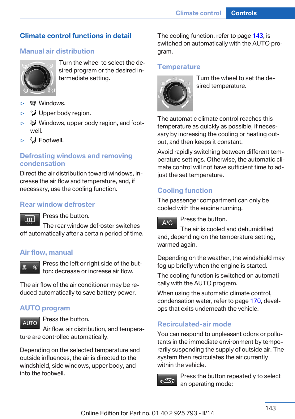 BMW 328d xDrive Sports Wagon 2014 User Manual | Page 143 / 244