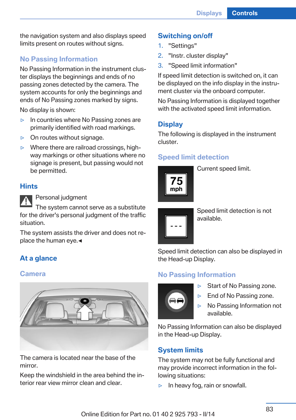 BMW 328d xDrive Sports Wagon 2014 User Manual | Page 83 / 244