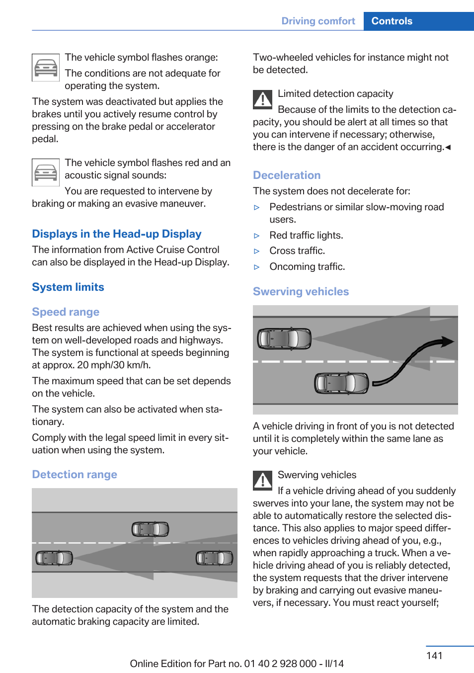 BMW 550i xDrive Sedan 2014 User Manual | Page 141 / 267