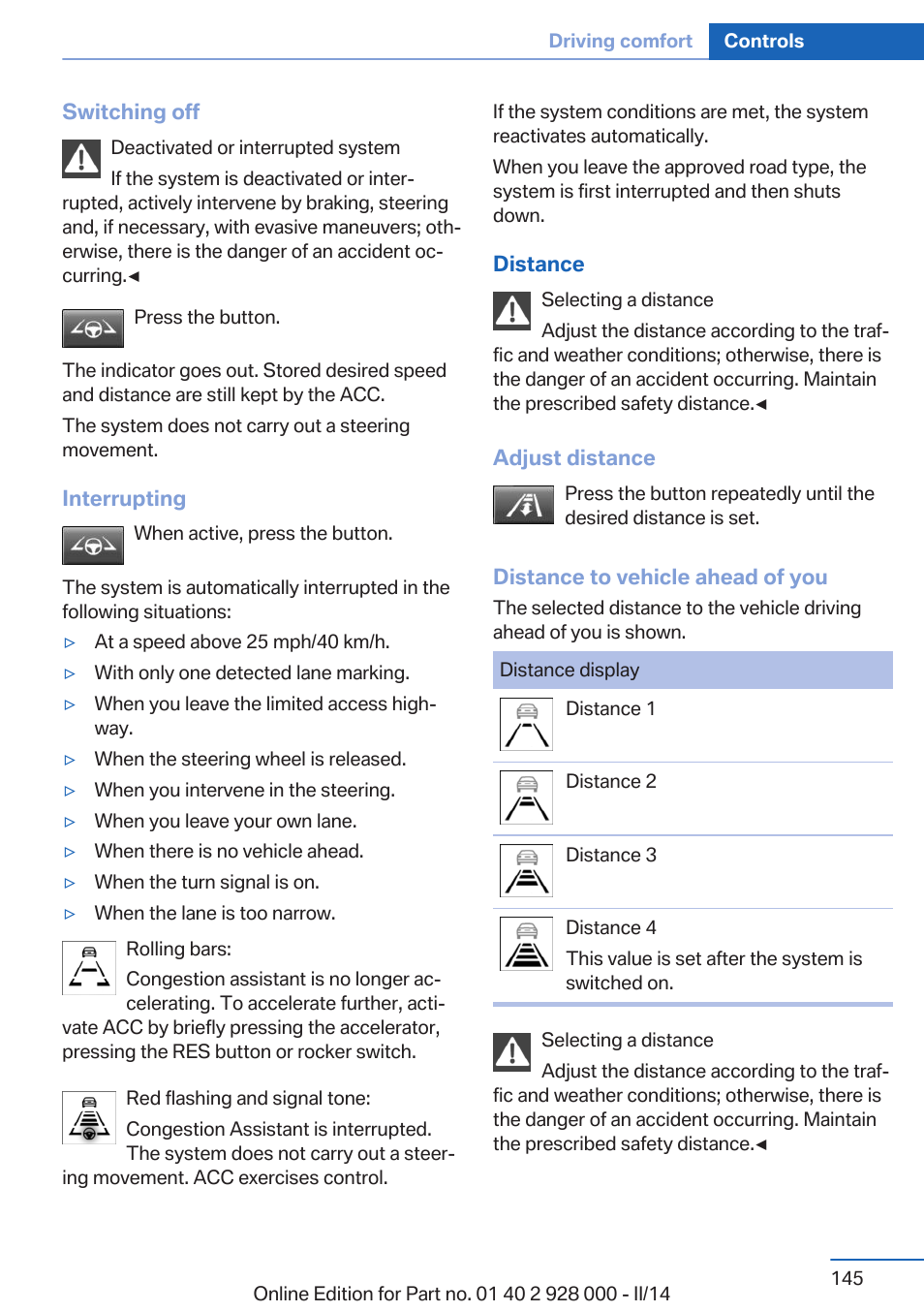 BMW 550i xDrive Sedan 2014 User Manual | Page 145 / 267