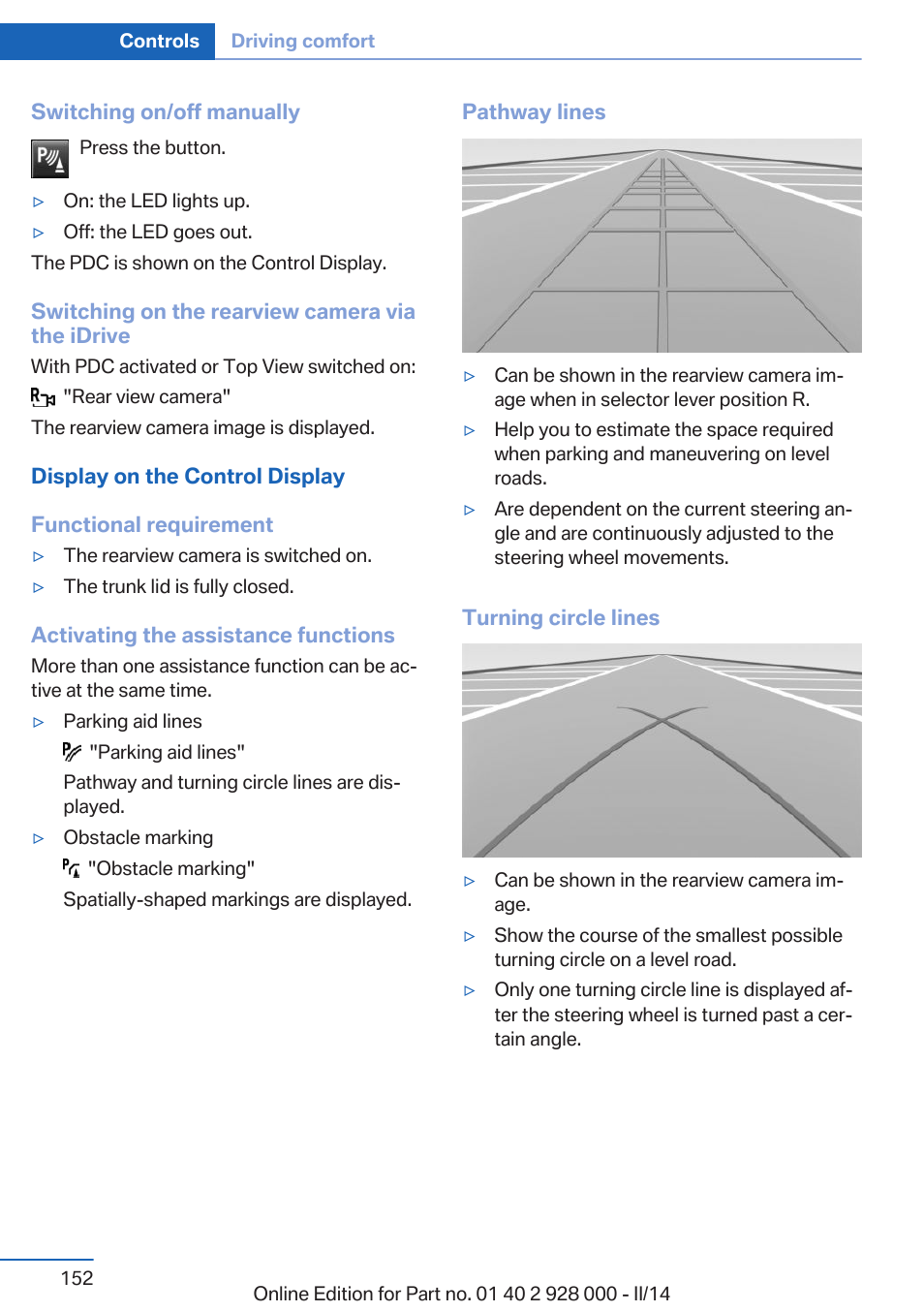 BMW 550i xDrive Sedan 2014 User Manual | Page 152 / 267