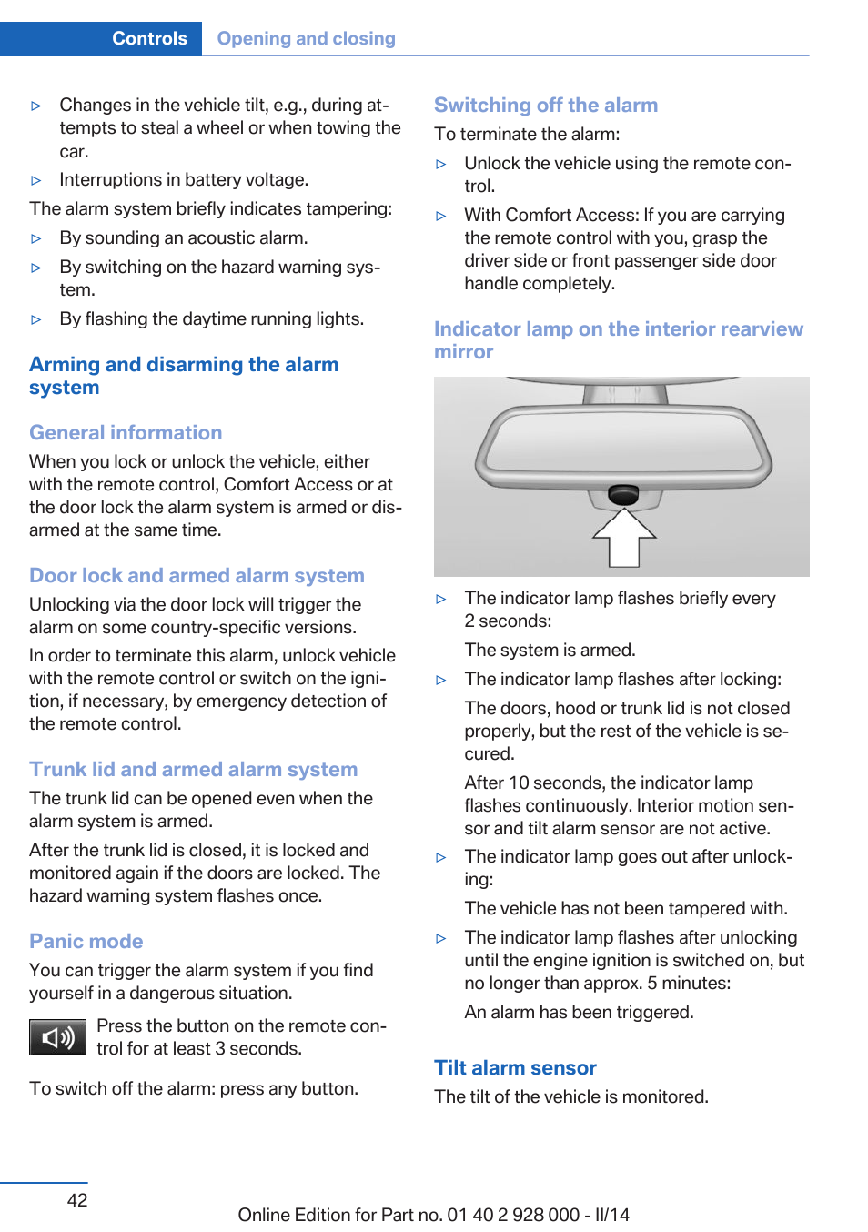 BMW 550i xDrive Sedan 2014 User Manual | Page 42 / 267