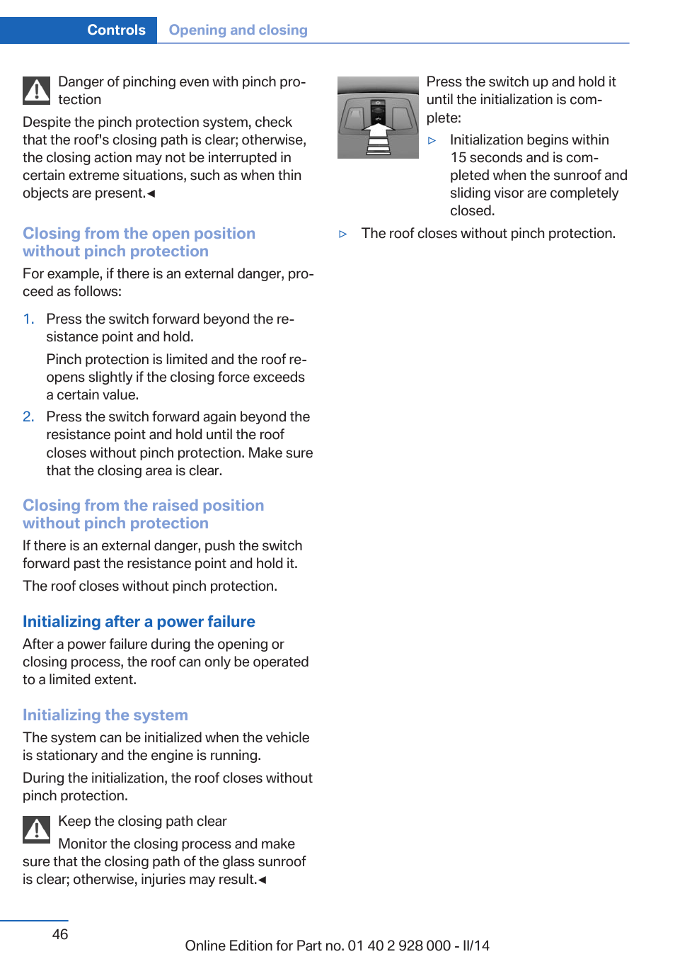 BMW 550i xDrive Sedan 2014 User Manual | Page 46 / 267