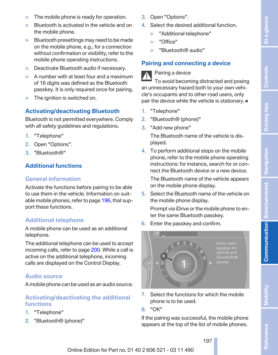 And on the device | BMW 650i xDrive Convertible 2012 User Manual | Page 197 / 282