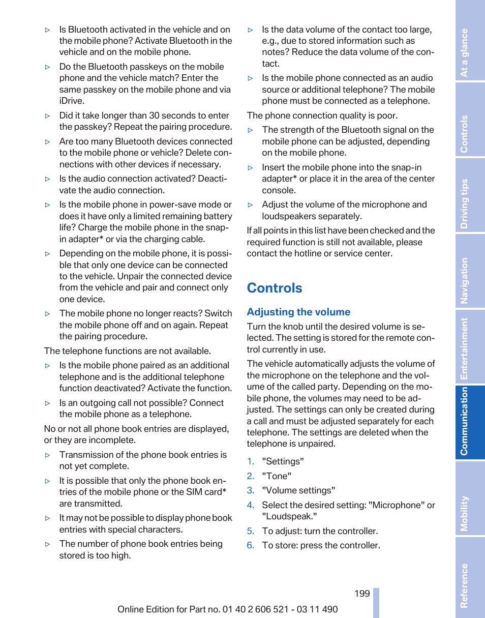 Controls | BMW 650i xDrive Convertible 2012 User Manual | Page 199 / 282