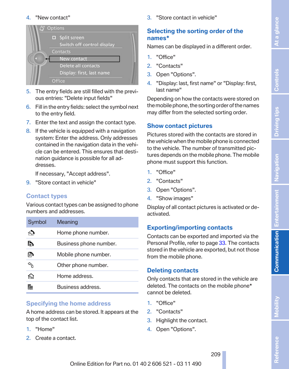 BMW 650i xDrive Convertible 2012 User Manual | Page 209 / 282