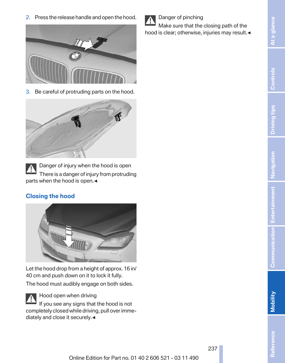 BMW 650i xDrive Convertible 2012 User Manual | Page 237 / 282