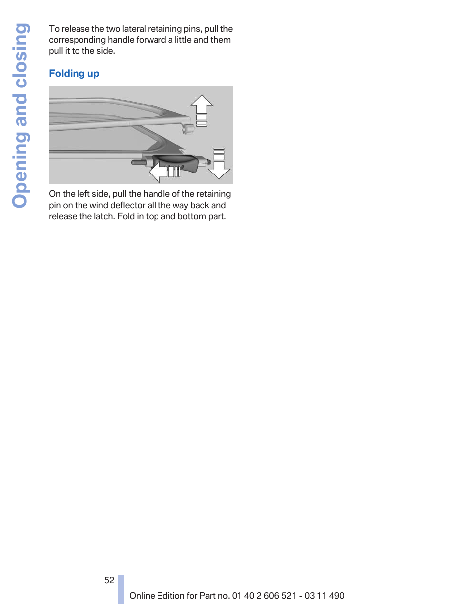 Opening and closing | BMW 650i xDrive Convertible 2012 User Manual | Page 52 / 282