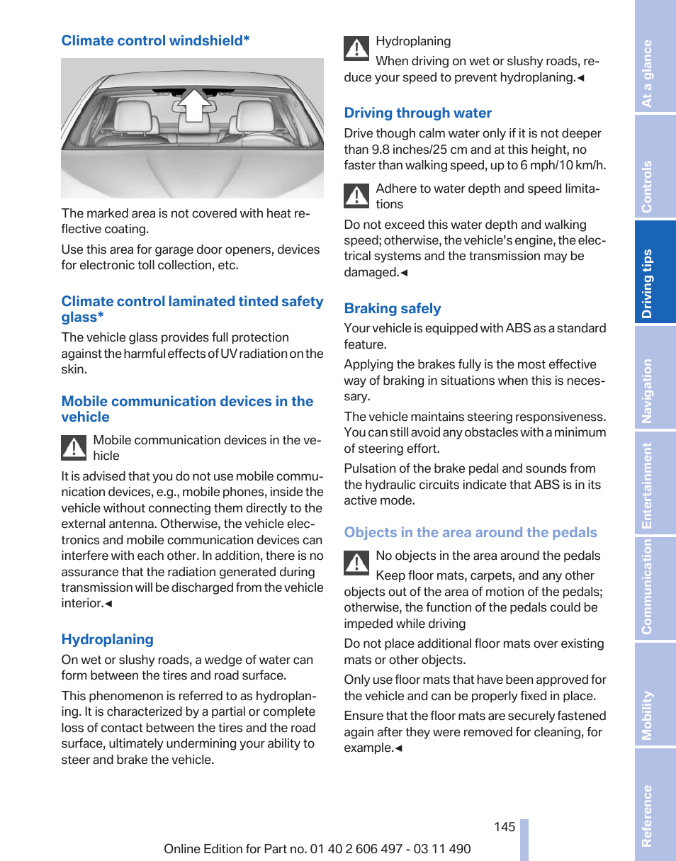 BMW 760Li Sedan 2012 User Manual | Page 145 / 299