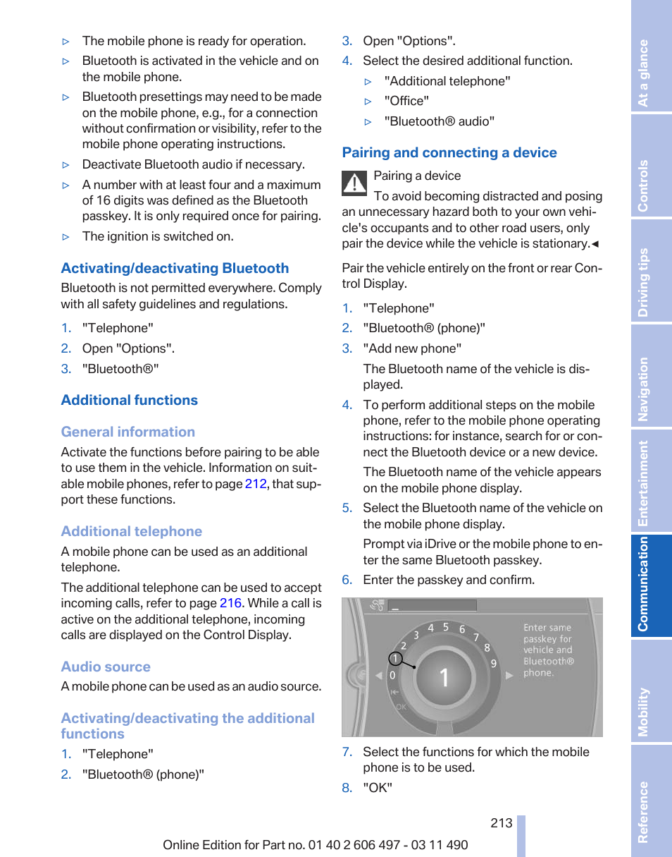 And on the device | BMW 760Li Sedan 2012 User Manual | Page 213 / 299