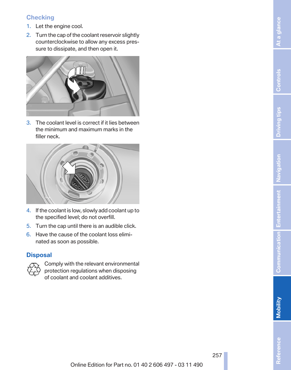 BMW 760Li Sedan 2012 User Manual | Page 257 / 299