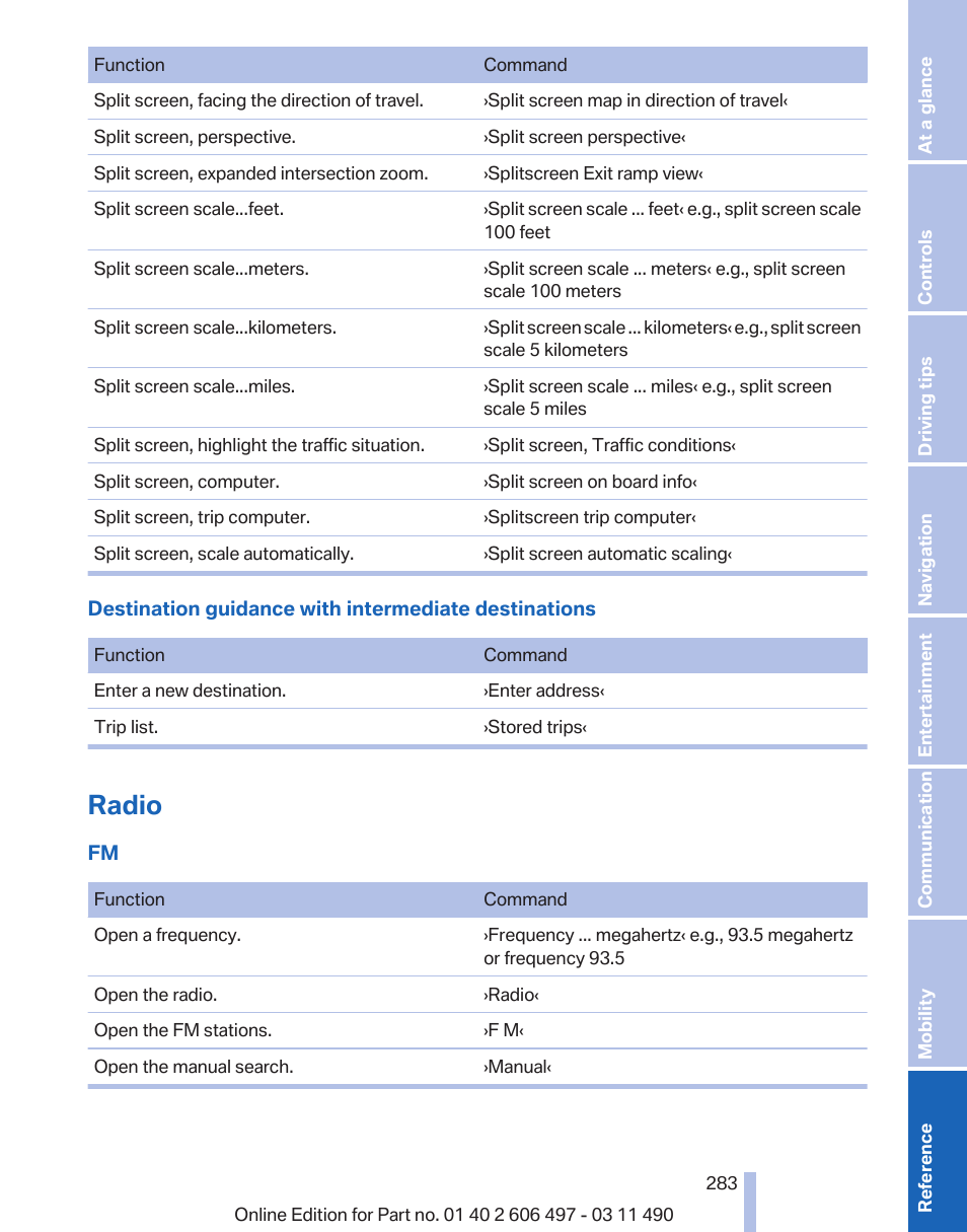 Radio | BMW 760Li Sedan 2012 User Manual | Page 283 / 299