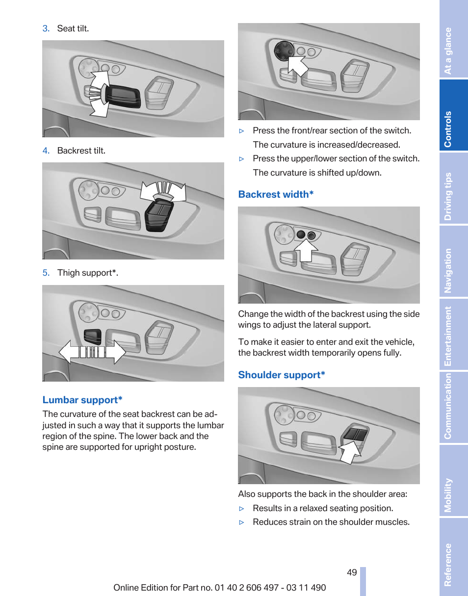 BMW 760Li Sedan 2012 User Manual | Page 49 / 299