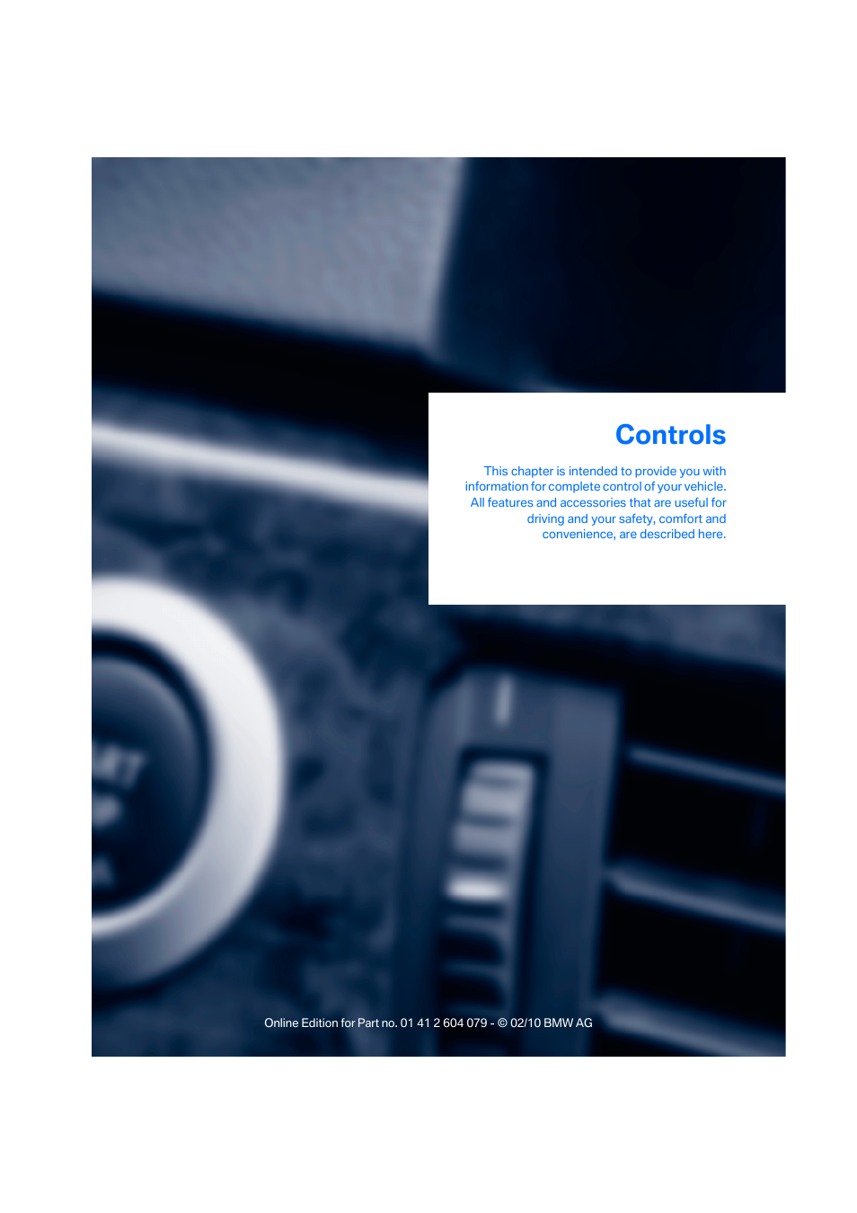 Controls | BMW 135i Convertible 2011 User Manual | Page 19 / 176