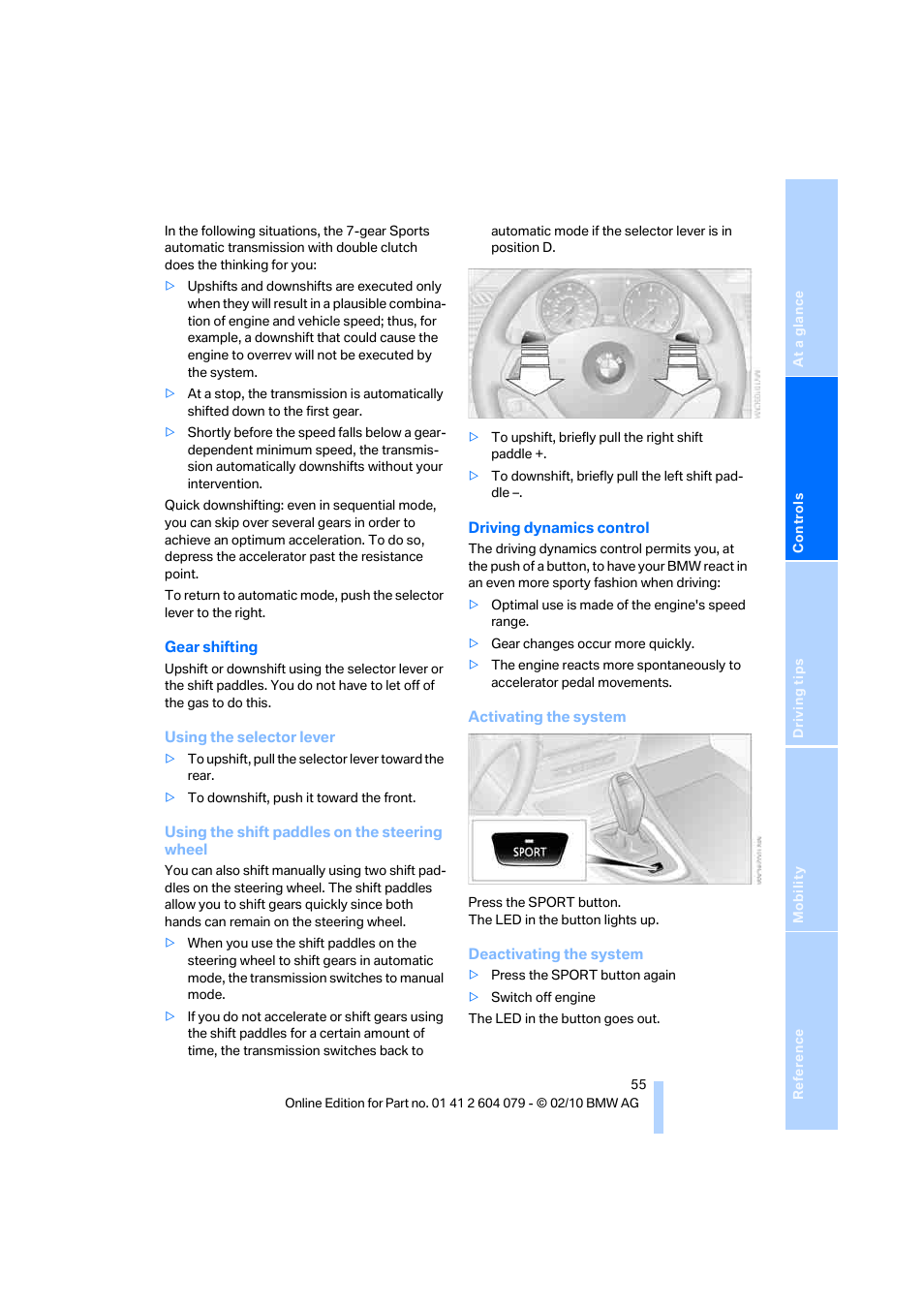 BMW 135i Convertible 2011 User Manual | Page 57 / 176