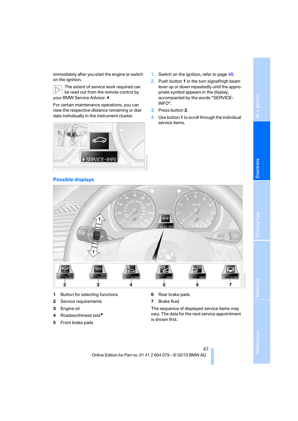 BMW 135i Convertible 2011 User Manual | Page 69 / 176