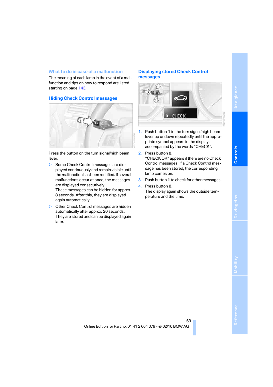 BMW 135i Convertible 2011 User Manual | Page 71 / 176