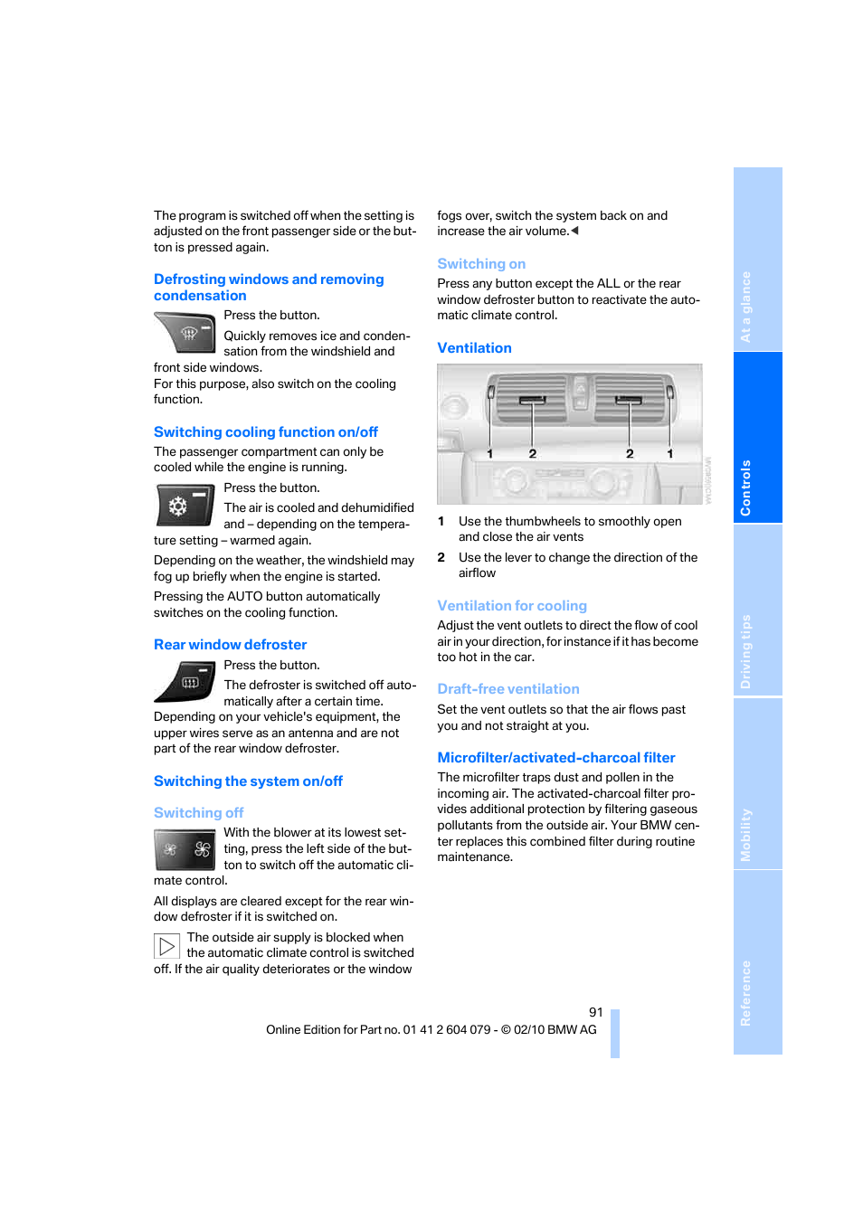 BMW 135i Convertible 2011 User Manual | Page 93 / 176