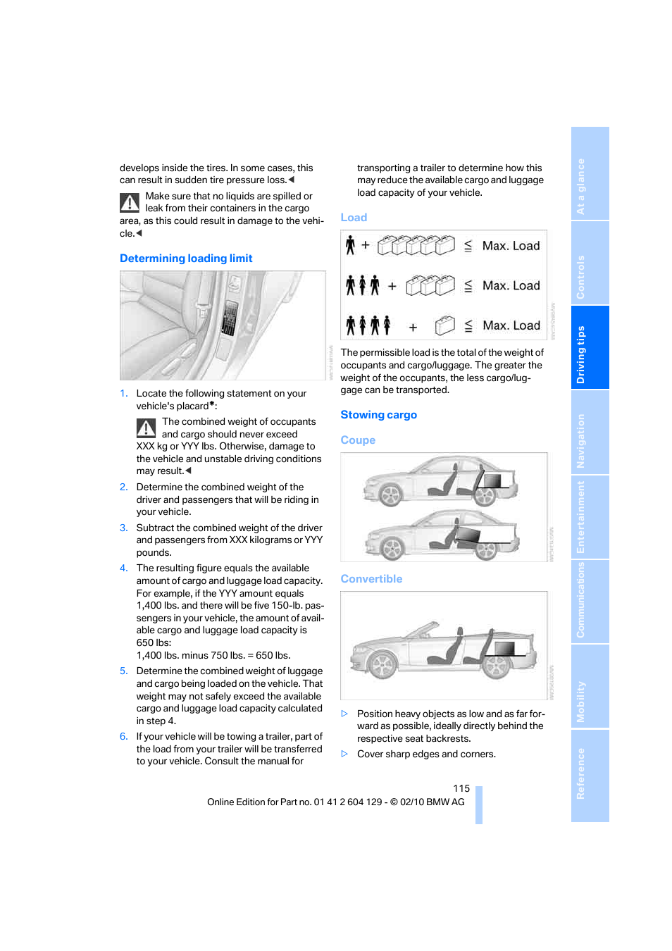 BMW 128i Convertible 2011 User Manual | Page 117 / 256