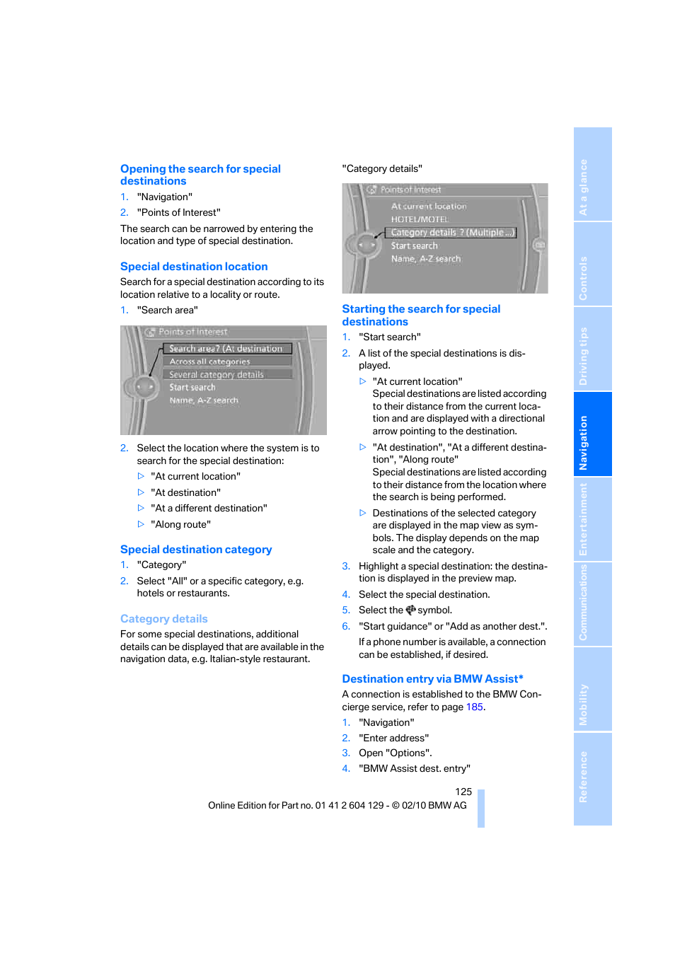 BMW 128i Convertible 2011 User Manual | Page 127 / 256