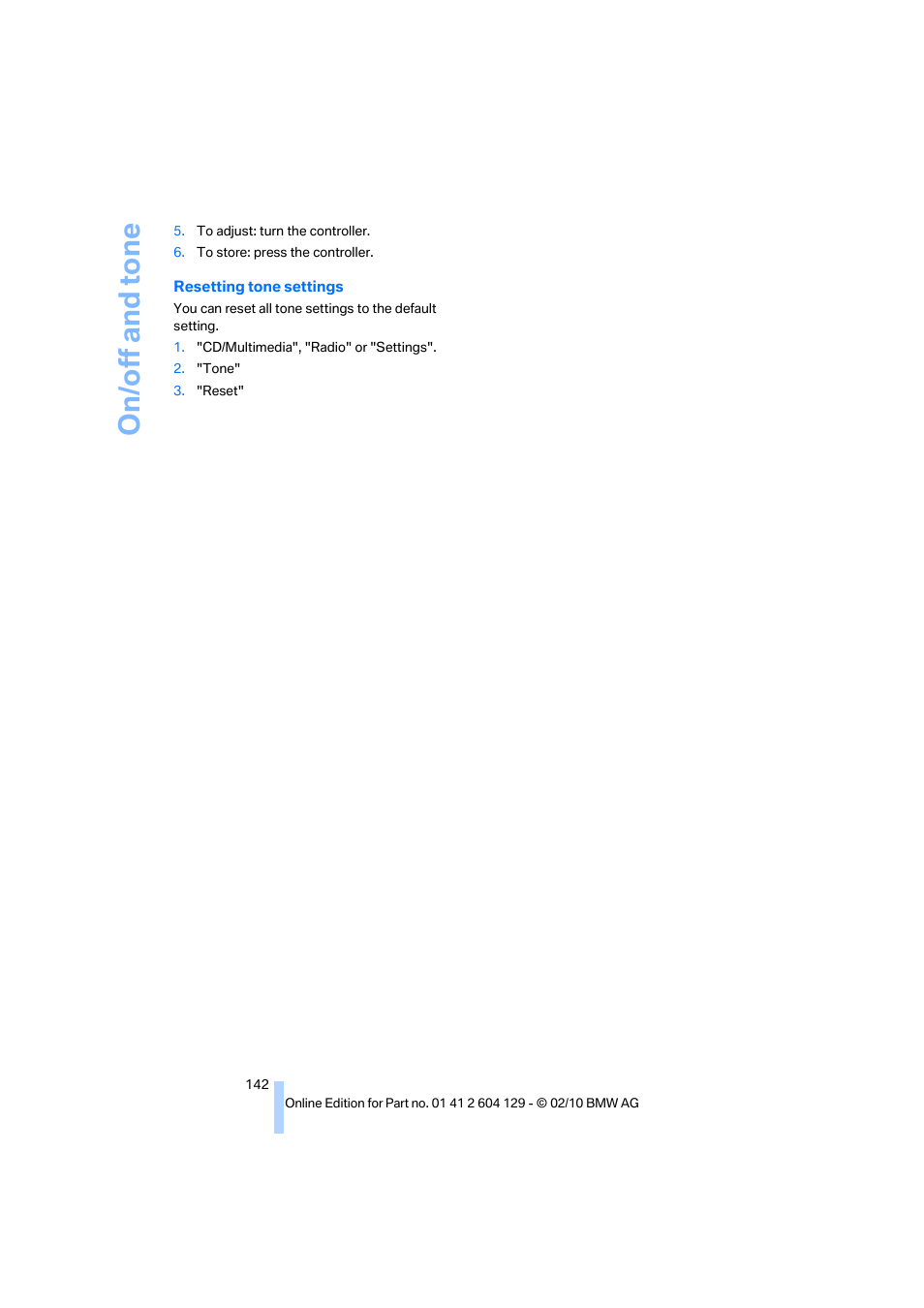 BMW 128i Convertible 2011 User Manual | Page 144 / 256