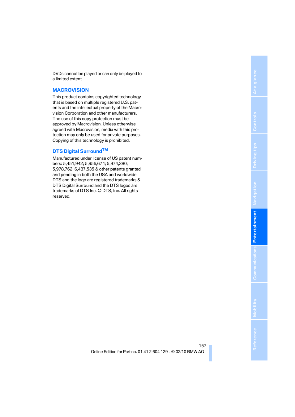 BMW 128i Convertible 2011 User Manual | Page 159 / 256