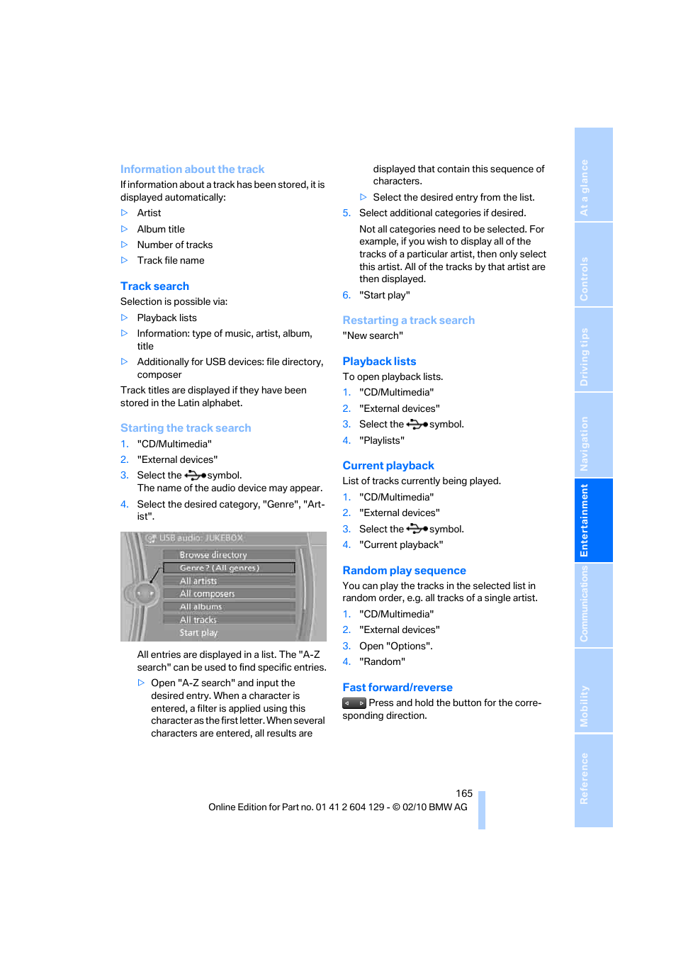 BMW 128i Convertible 2011 User Manual | Page 167 / 256