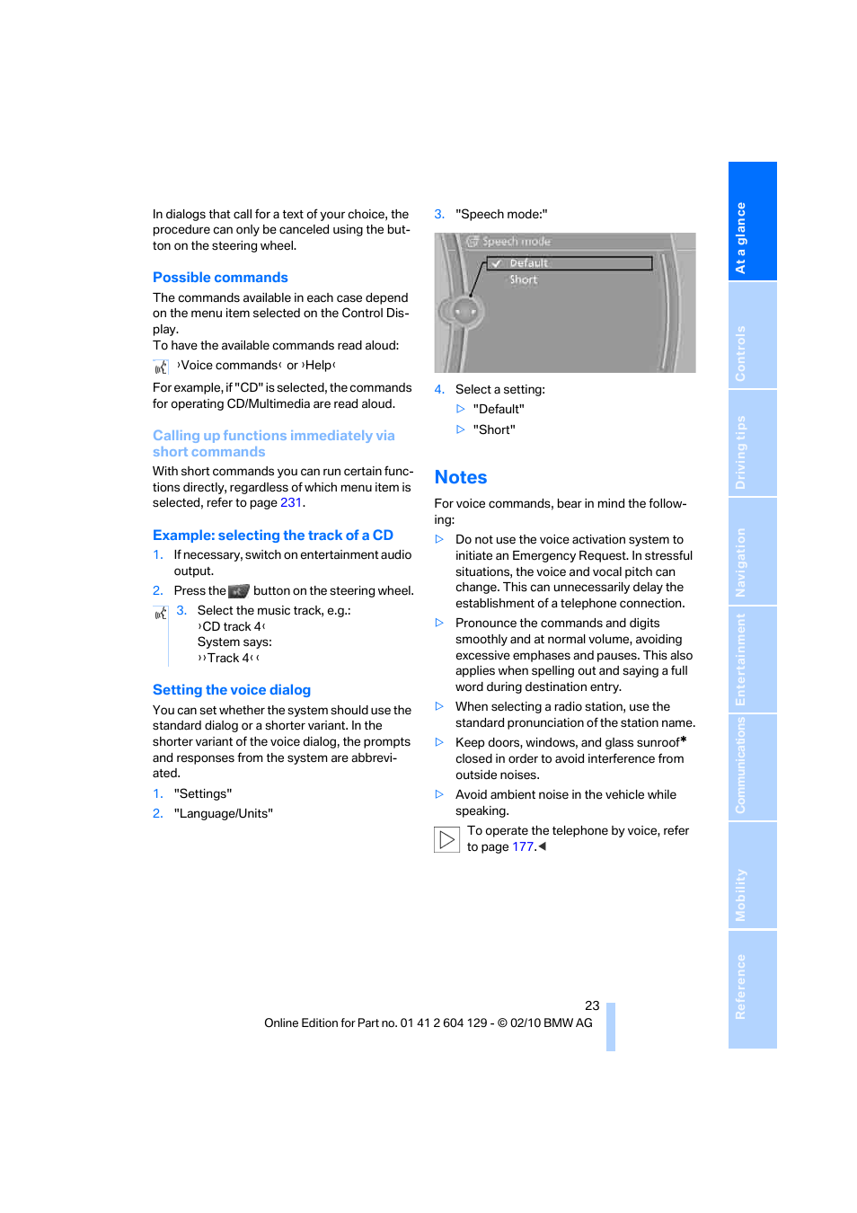 Notes | BMW 128i Convertible 2011 User Manual | Page 25 / 256