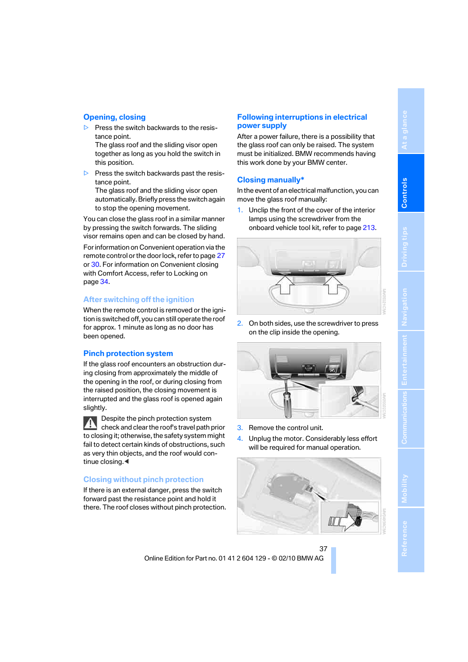 BMW 128i Convertible 2011 User Manual | Page 39 / 256