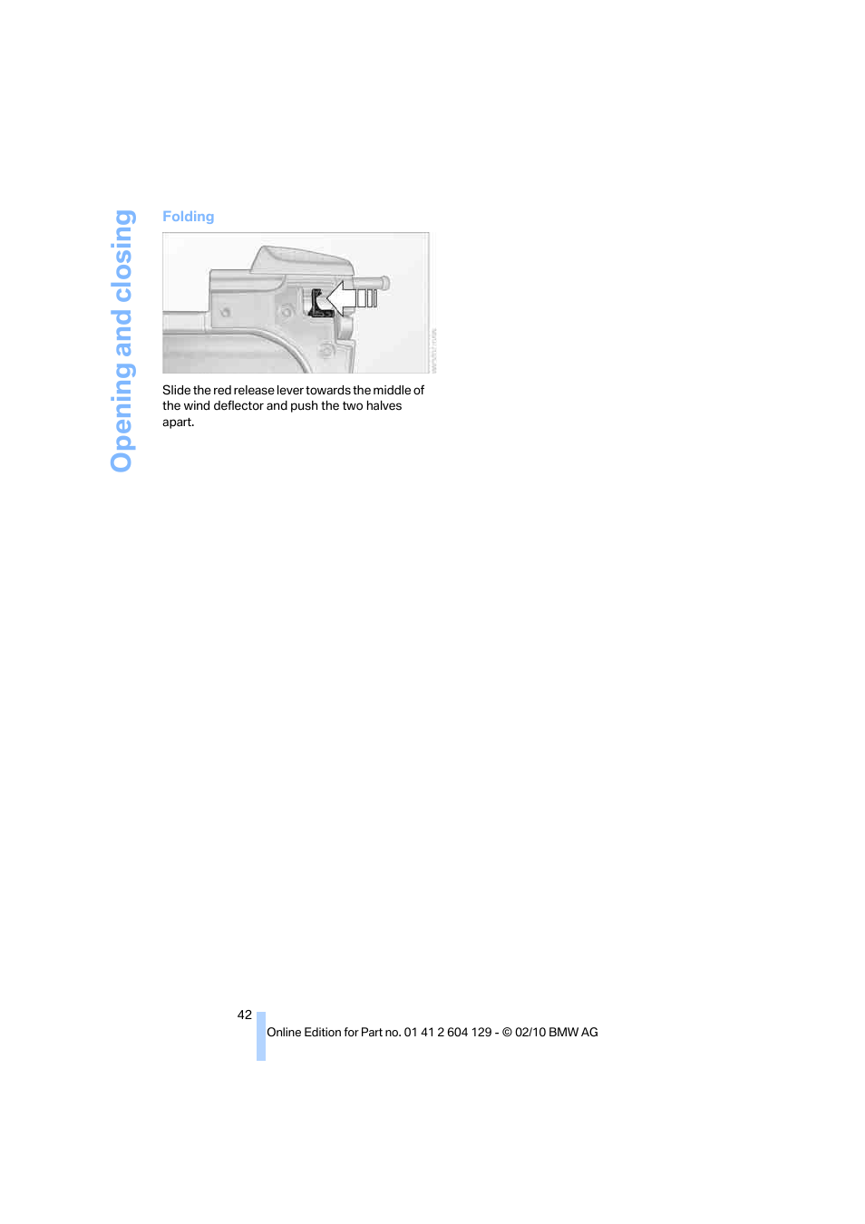 Opening and closing | BMW 128i Convertible 2011 User Manual | Page 44 / 256