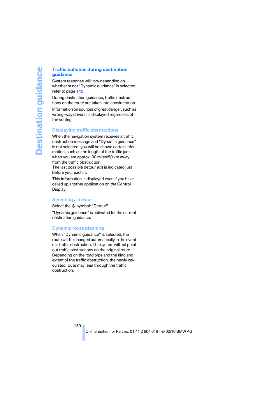 Destination guidance | BMW 335is Convertible 2011 User Manual | Page 152 / 278