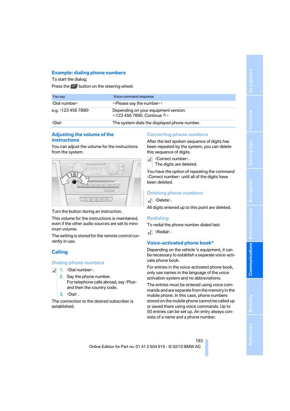 BMW 335is Convertible 2011 User Manual | Page 195 / 278